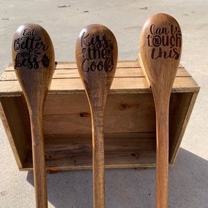 Wooden engraved spoons